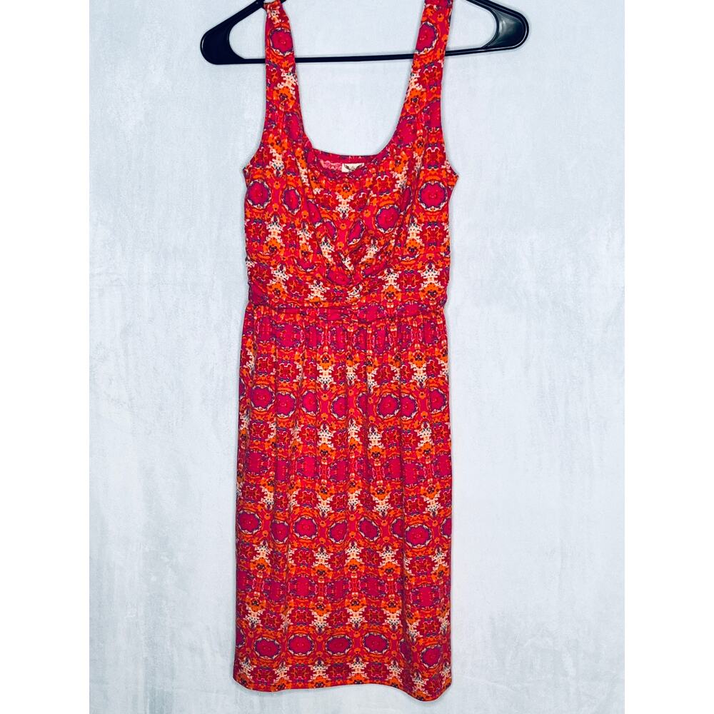 Faded Glory Pink Orange Sleeveless Dress S